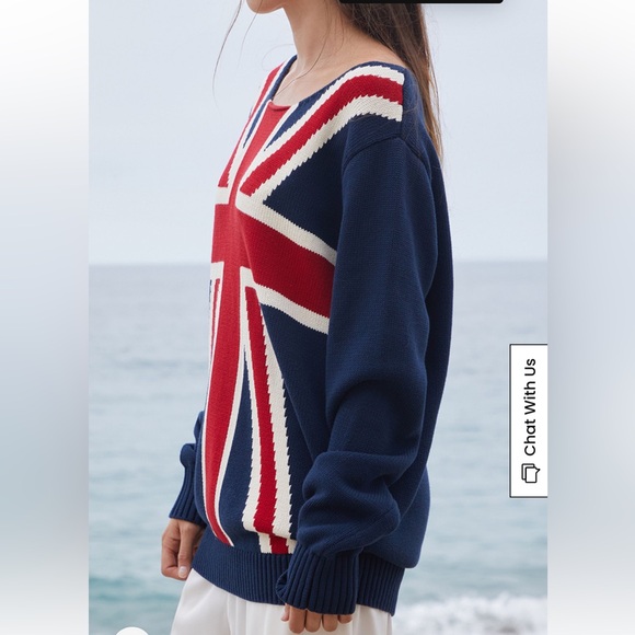 John Galt UK Flag Nico Sweater Brandy Melville OS - Picture 2 of 9